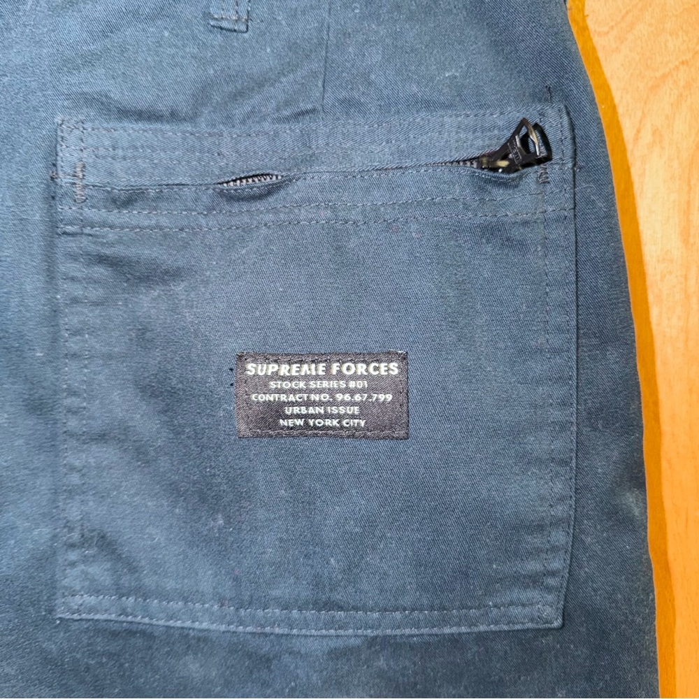 Vintage Supreme Work Pants Zip Pockets Mens Size 34X30 Navy Blue Rare - Picture 8 of 10